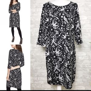 Boden Winifred Black Mystic Woodland Sweater Dress